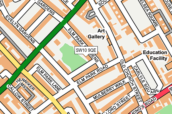 SW10 9QE map - OS OpenMap – Local (Ordnance Survey)