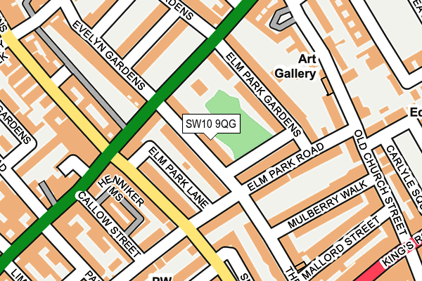 SW10 9QG map - OS OpenMap – Local (Ordnance Survey)