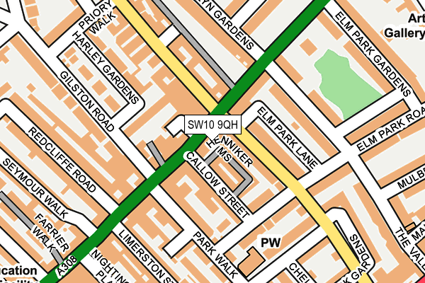 SW10 9QH map - OS OpenMap – Local (Ordnance Survey)