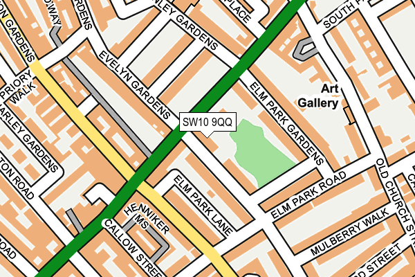 SW10 9QQ map - OS OpenMap – Local (Ordnance Survey)