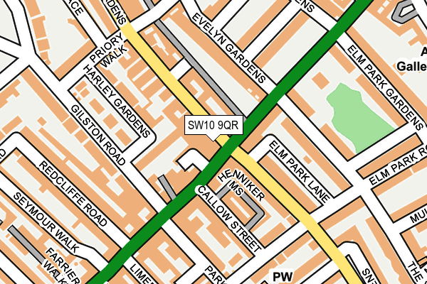 SW10 9QR map - OS OpenMap – Local (Ordnance Survey)