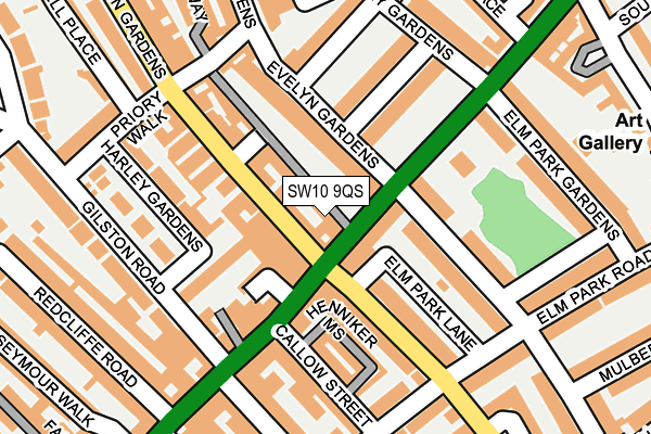 SW10 9QS map - OS OpenMap – Local (Ordnance Survey)