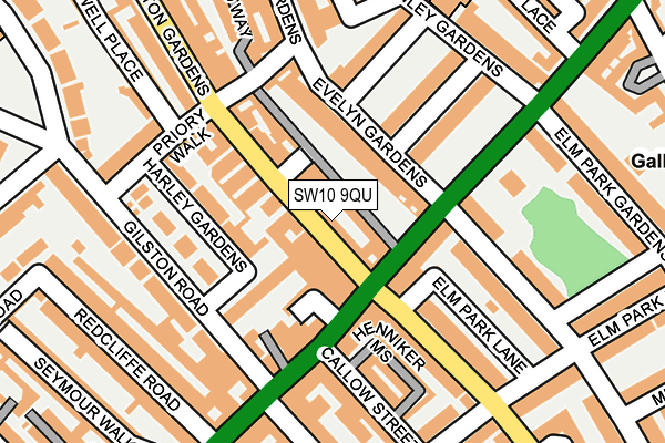 SW10 9QU map - OS OpenMap – Local (Ordnance Survey)