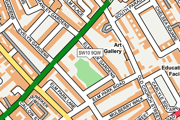 SW10 9QW map - OS OpenMap – Local (Ordnance Survey)