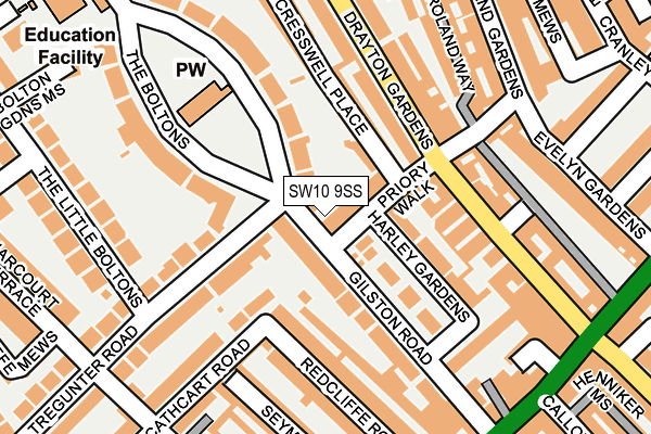 SW10 9SS map - OS OpenMap – Local (Ordnance Survey)