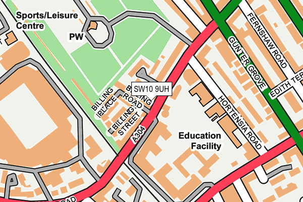 SW10 9UH map - OS OpenMap – Local (Ordnance Survey)