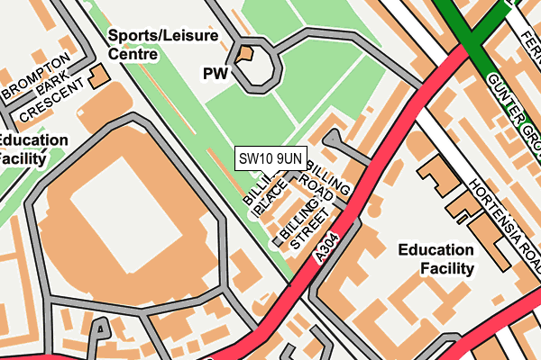 SW10 9UN map - OS OpenMap – Local (Ordnance Survey)