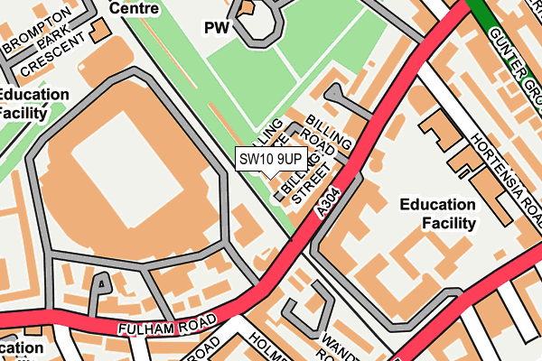 SW10 9UP map - OS OpenMap – Local (Ordnance Survey)