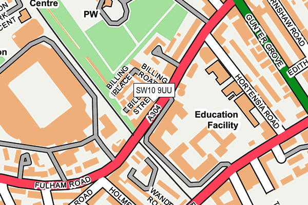 SW10 9UU map - OS OpenMap – Local (Ordnance Survey)