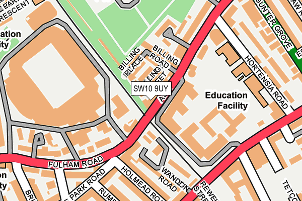 SW10 9UY map - OS OpenMap – Local (Ordnance Survey)