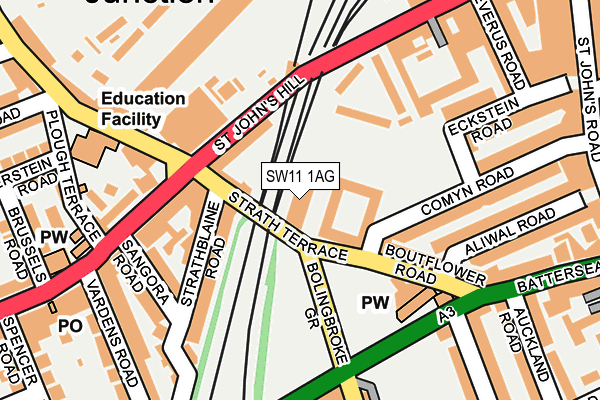 SW11 1AG map - OS OpenMap – Local (Ordnance Survey)