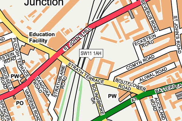 SW11 1AH map - OS OpenMap – Local (Ordnance Survey)