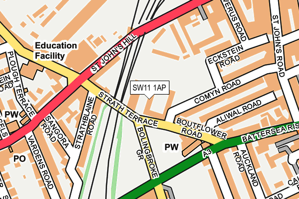 SW11 1AP map - OS OpenMap – Local (Ordnance Survey)