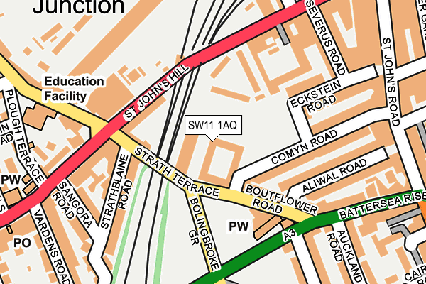 SW11 1AQ map - OS OpenMap – Local (Ordnance Survey)