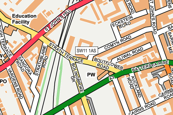 SW11 1AS map - OS OpenMap – Local (Ordnance Survey)