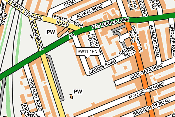 SW11 1EN map - OS OpenMap – Local (Ordnance Survey)