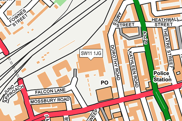 SW11 1JG map - OS OpenMap – Local (Ordnance Survey)