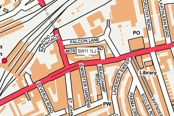 SW11 1LJ map - OS OpenMap – Local (Ordnance Survey)