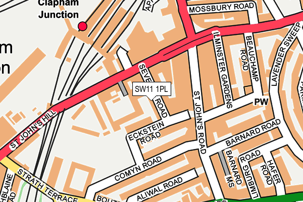 SW11 1PL map - OS OpenMap – Local (Ordnance Survey)