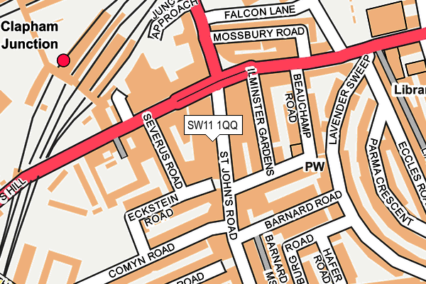 SW11 1QQ map - OS OpenMap – Local (Ordnance Survey)