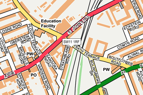 SW11 1RF map - OS OpenMap – Local (Ordnance Survey)