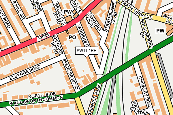 SW11 1RH map - OS OpenMap – Local (Ordnance Survey)
