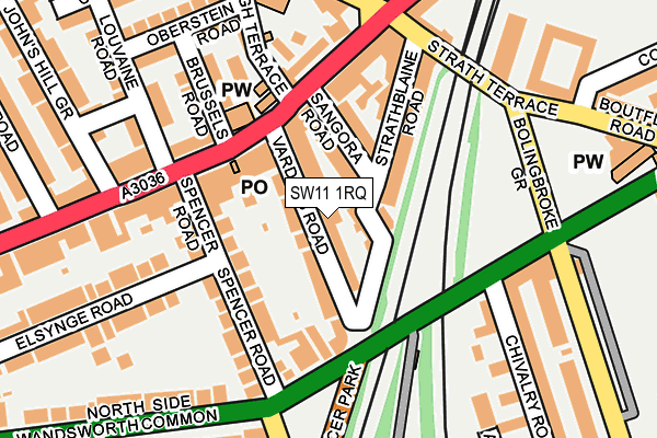 SW11 1RQ map - OS OpenMap – Local (Ordnance Survey)