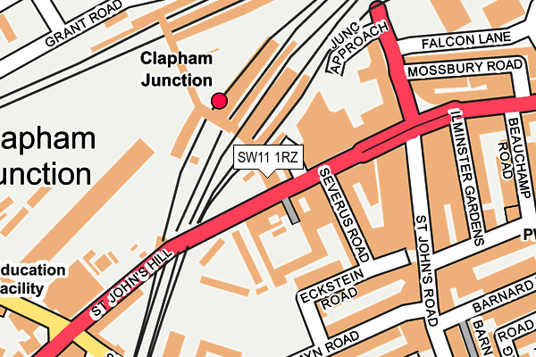 SW11 1RZ map - OS OpenMap – Local (Ordnance Survey)