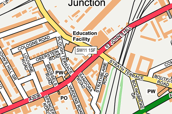 SW11 1SF map - OS OpenMap – Local (Ordnance Survey)