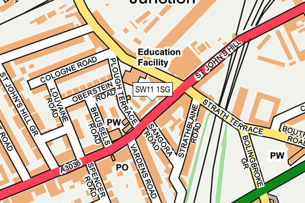 SW11 1SG map - OS OpenMap – Local (Ordnance Survey)