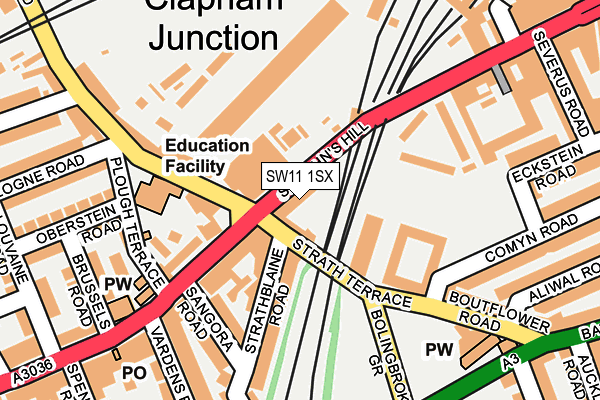 SW11 1SX map - OS OpenMap – Local (Ordnance Survey)