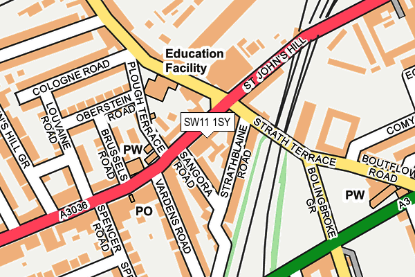 SW11 1SY map - OS OpenMap – Local (Ordnance Survey)