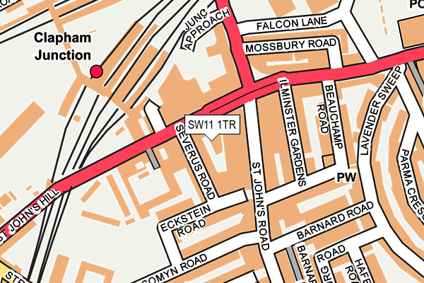 SW11 1TR map - OS OpenMap – Local (Ordnance Survey)