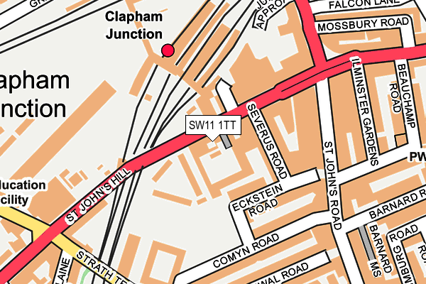 SW11 1TT map - OS OpenMap – Local (Ordnance Survey)