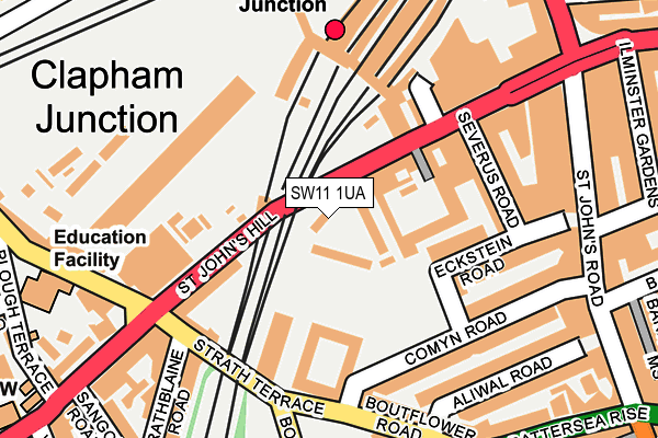 SW11 1UA map - OS OpenMap – Local (Ordnance Survey)