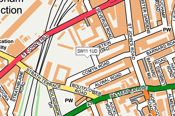 SW11 1UD map - OS OpenMap – Local (Ordnance Survey)