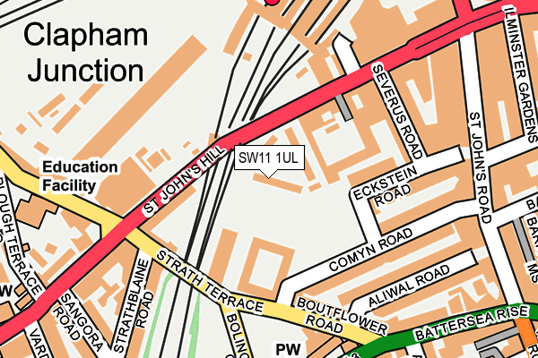 SW11 1UL map - OS OpenMap – Local (Ordnance Survey)