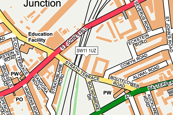 SW11 1UZ map - OS OpenMap – Local (Ordnance Survey)