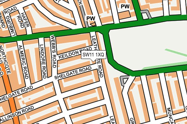 SW11 1XQ map - OS OpenMap – Local (Ordnance Survey)