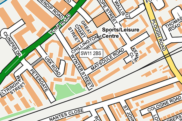 SW11 2BS map - OS OpenMap – Local (Ordnance Survey)