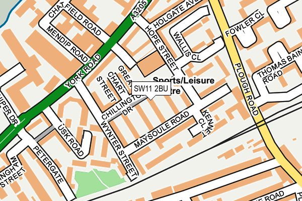 SW11 2BU map - OS OpenMap – Local (Ordnance Survey)