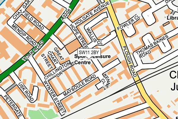 SW11 2BY map - OS OpenMap – Local (Ordnance Survey)