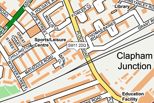 SW11 2DQ map - OS OpenMap – Local (Ordnance Survey)