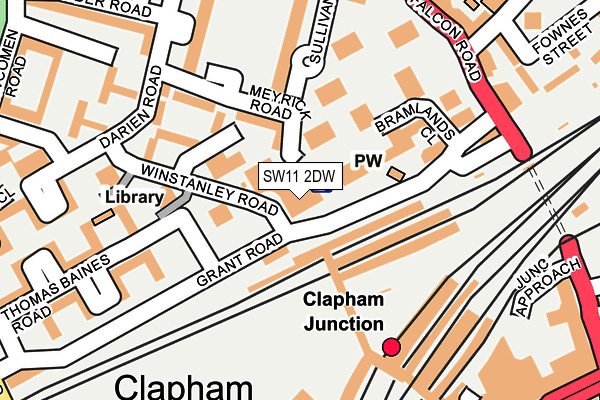 SW11 2DW map - OS OpenMap – Local (Ordnance Survey)