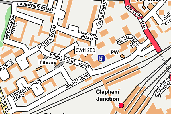 SW11 2ED map - OS OpenMap – Local (Ordnance Survey)