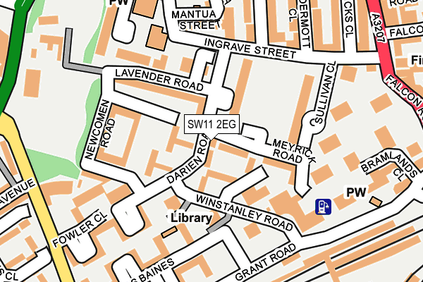 SW11 2EG map - OS OpenMap – Local (Ordnance Survey)