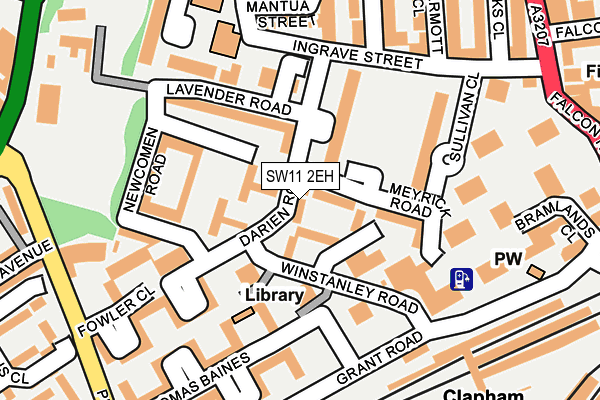 SW11 2EH map - OS OpenMap – Local (Ordnance Survey)