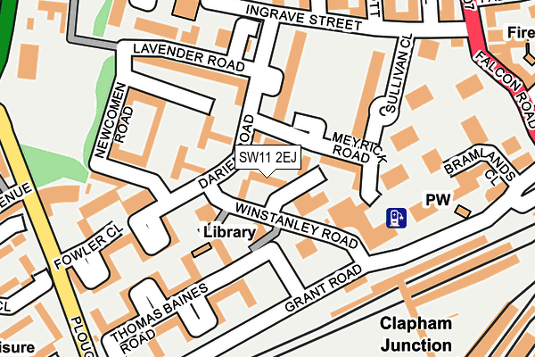 SW11 2EJ map - OS OpenMap – Local (Ordnance Survey)