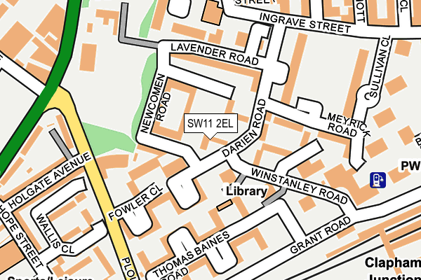 SW11 2EL map - OS OpenMap – Local (Ordnance Survey)