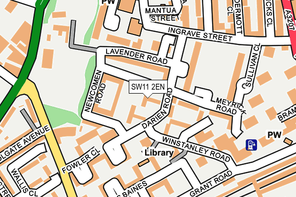 SW11 2EN map - OS OpenMap – Local (Ordnance Survey)
